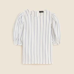 J.CREW Puff-sleeve top in sheer gauze Size - S